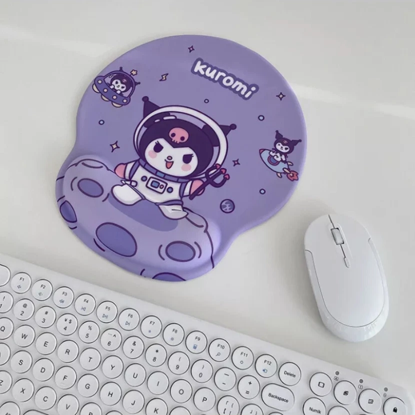 Purple Cute Kuromi Mouse Pad Wrist Rest Mat Non-Slip Hand Rest Silicon Mouse Pad - Image 4 of 4