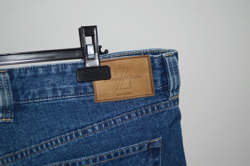 Ermenegildo Zegna Blue Straight Denim Jeans Size W42 L31 - Picture 7 of 9