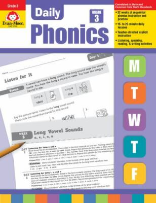 Daily Phonics, Grade 3, Paperback by Evans, Joy; Moore, Jo Ellen, Brand New, ...