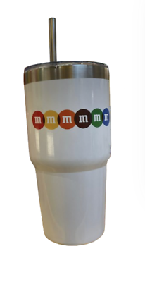 M&M's World Connect M Stainless Steel Tumbler with Straw New | eBay