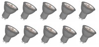 10X Neolux Led Spot PAR16 Reflektor 3W = 35W GU10 4000K Eek:F (Spektrum A-G)