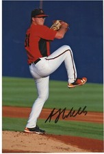 ALEX WELLS BALTIMORE ORIOLES  PROSPECT RARE SIGNED PHOTO