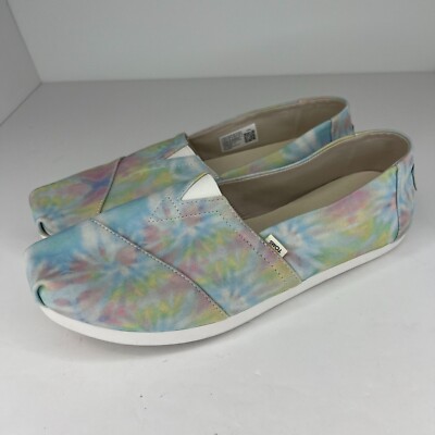 Toms Womens 10015256 Multicolor Alpargata Tie Dye Size W10