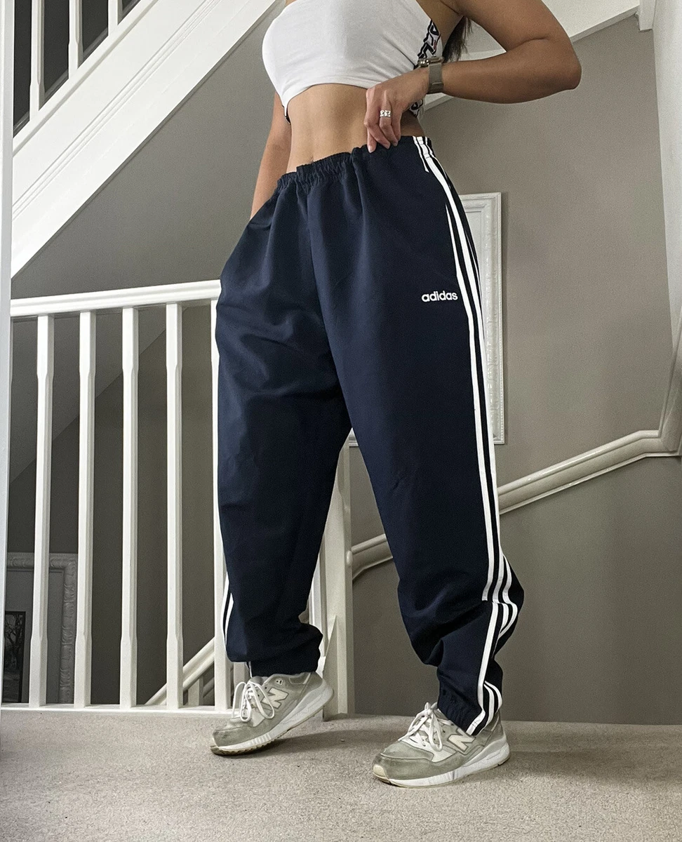 Adidas Tracksuit Bottom Jogger Size L unisex grey streetwear retro