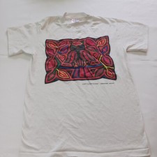 Hanes Heavyweight Youth Boys White Graphic T-Shirt Short Sleeve Size Small