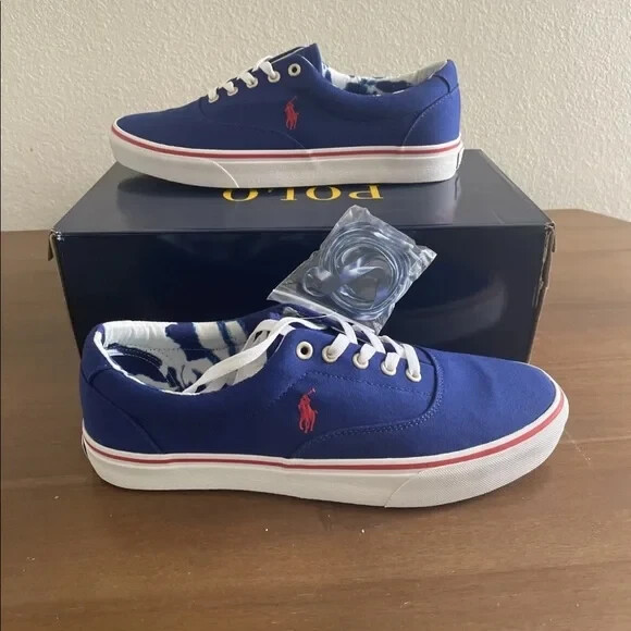 (取寄) ラルフローレン メンズ キートン-ポニー スニーカー Polo Ralph Lauren men Keaton-Pony Sneaker Vacation Blue/Light Navy Polo Ralph Lauren Keaton PONY MEN'S CANVAS COLOR BRIGHT BLUE SIZE