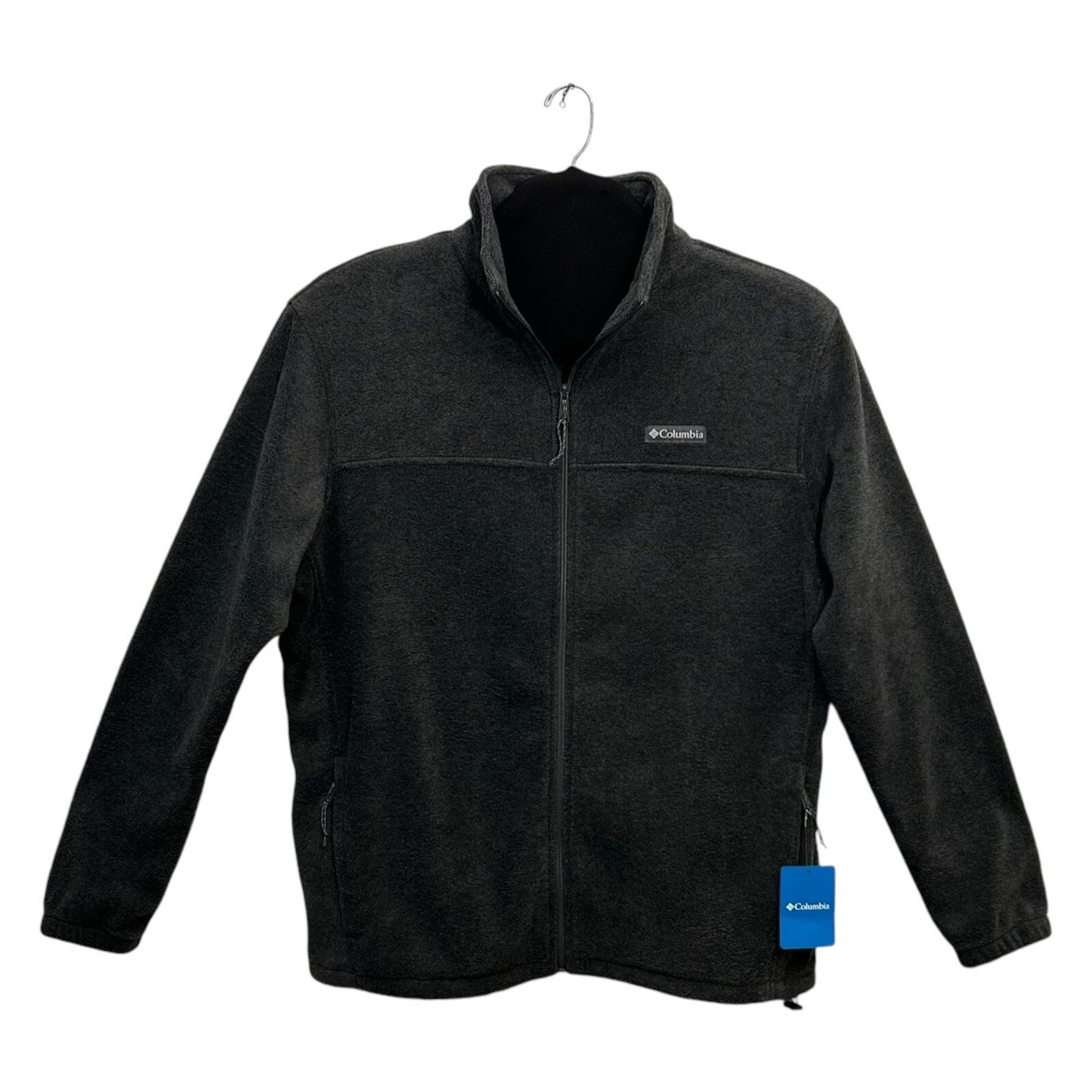 Columbia Steens Mountain Mens Full Zip Fleece Jacket Size 2X Gray Zipped  Pockets