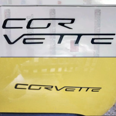 2005-2013 Corvette C6 MATTE BLACK Plastic Letters Rear Bumper Emblem