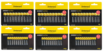 60 Intenso Energy Ultra Alkaline Batterien im 10er Karton (30x AA + 30x AAA)