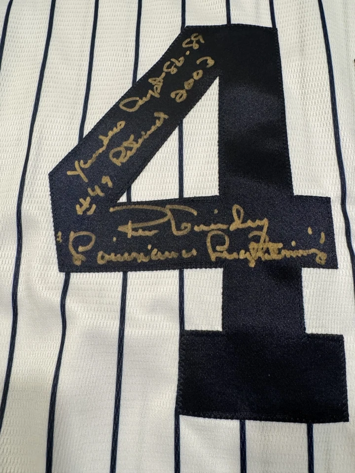LOUISIANA LIGHTNING RON GUIDRY SIGNED AUTO CAREER 9 STAT YANKEES JERSEY - Image 2 of 4