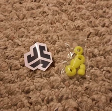 JLAB Neon Lime Set of 3 Tip Replacement Cushion Tips + Sticker Brand New