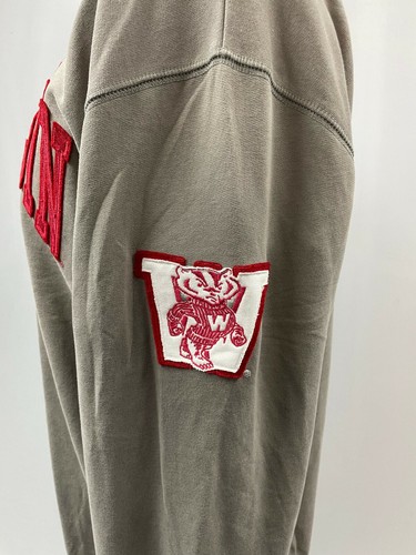 Wisconsin Badgers Jacket Mens Large Extra Large 2XL 1/4 Zip Pullover 47 Soft - Picture 19 of 32