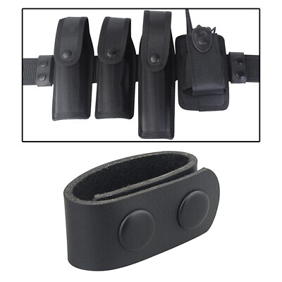 Leder Duty Belt Keeper Stopper Moving Stopper Halter Riemen Keeper Schwarz