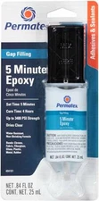 Permatex Gap Filling Epoxy 5 Minute -60F to 180F Degree 0.84 fl. oz Dual Syringe