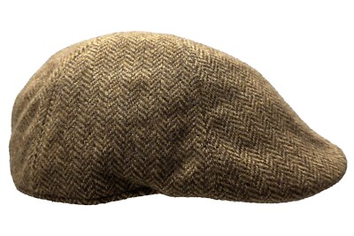 fiebig   GATSBY FLATCAP SCHIRMMÜTZE WOLLMÜTZE WOLLE CAMEL FISCHGRAT TREND