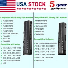 Battery for Toshiba Satellite PA5024U-1BRS C55D C55DT C55T C850 C855D PA5109U PC