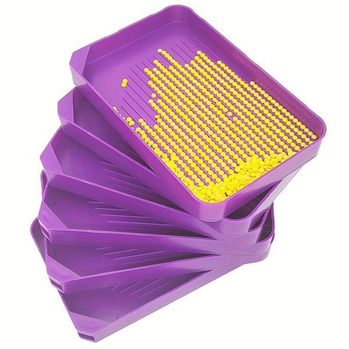 Contenitore gioielli 56 griglie scatola portaoggetti perline diamantate custodia organizer rimovibile - Foto 18 di 29