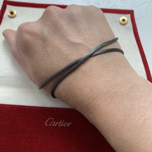 Authentic Cartier Grey Gray Silk Cord 