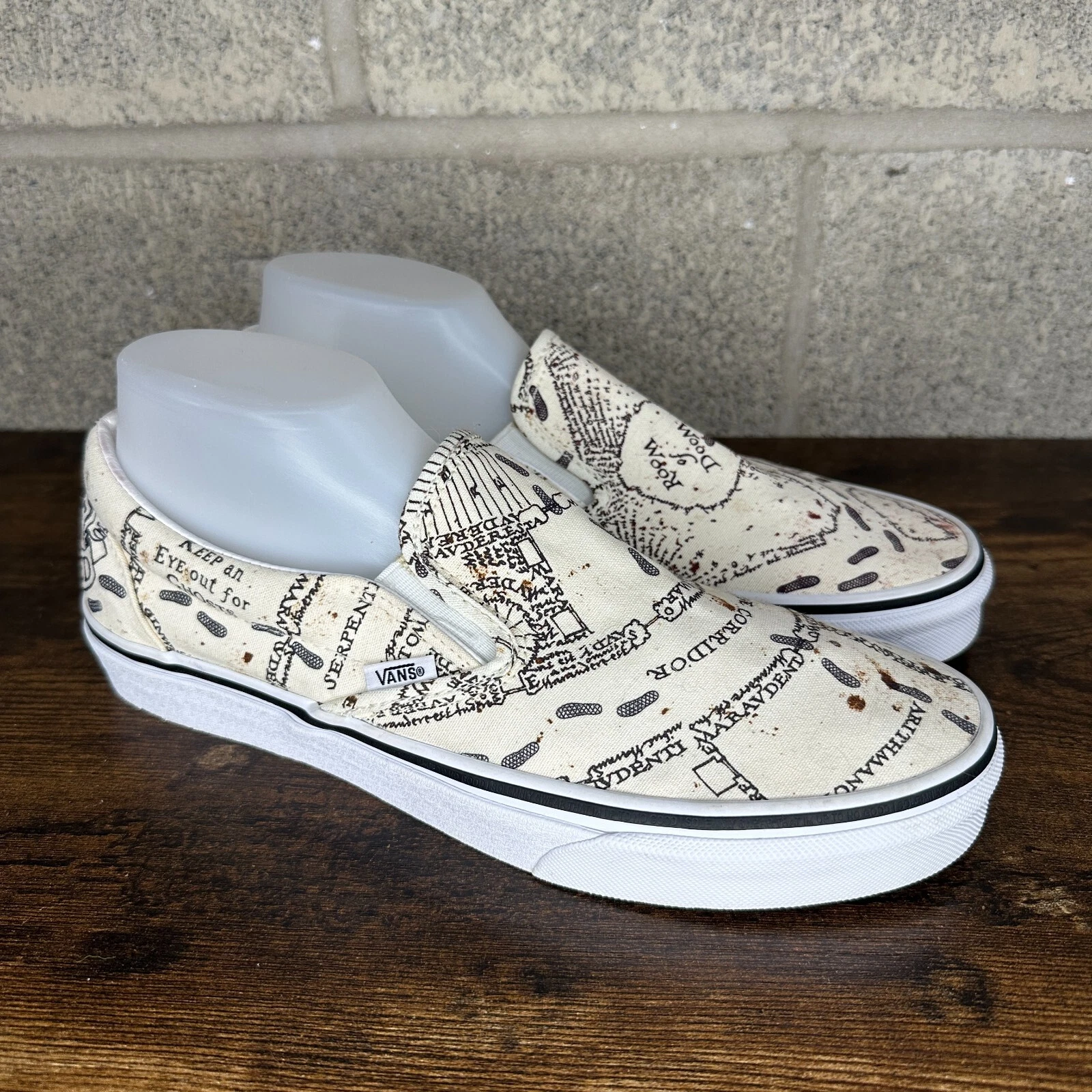 Sneakers Vans Canvas HARRY POTTER Slip On Marauder's Map Uomo Taglia 10 #23072