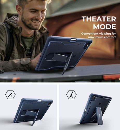 Dexnor Case for iPad Pro 12.9 Inch 6th/5th/4th Generation, Heavy Duty Shockproof - Picture 27 of 60