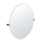 Gatco 4689LG Channel 24" W x 32" H Oval Frameless Bathroom Wall - Chrome