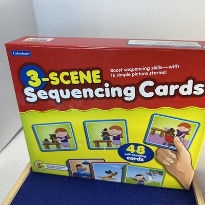 Lakeshore 3 Scene Sequencing Cards Ages 3+, 48 cards, Homeschooling (NEW)