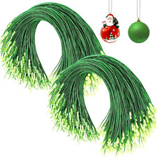 500Pcs Christmas Ornament Hangers, Ornament String with Snap for Christmas Tree