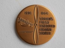 World's First Scheduled Airline Service 1914 Bronze Medal - St. Petersburg Tampa