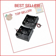 SDTC Tech 2-Pack 2 Slot D Cell Battery Holder 3V D Size Battery Case Box with Wi