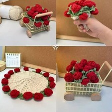 Coaster Crochet Starter Kits Rose Bouquet Crochet Coaster Kits for Craft Lovers