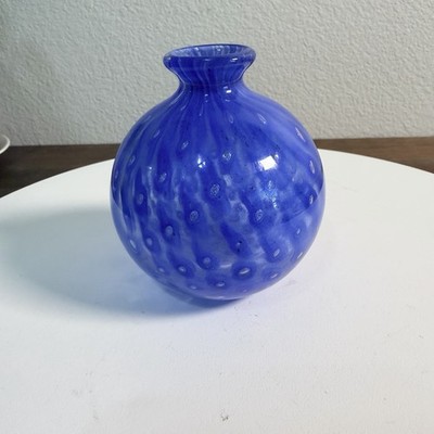 Murano Blue  Glass Perfume Bottle Cute Decor