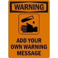 Custom Warning Aluminum Weatherproof Sign b00966