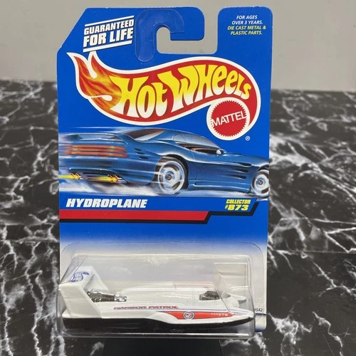 Hot Wheels 1998 Mainline Release #873 Hydroplane White HARBOR PATROL Vintage
