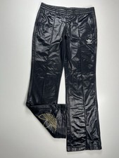 Adidas Chile 62 Track Pants Women Size M Black/Silver 3 Stripes