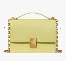 kate spade new york Deco Chain Shoulder Bag Green/Gold, Detachable Strap, Lined