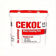 White Smooth Putty, Ready-Mixed Wall Filler, 3 kg, Super Smooth Finish