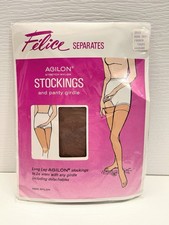 Vintage Felice Separates Agilon Nylon Stockings Thigh High Sz Average