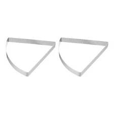 2pcs Perforated Cake Rings 6.30" Stainless Steel Fan-shaped Tartlet Ring