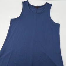 Quince Tencel Jersey Mini Swing Dress Navy Blue Sleeveless Women's XS