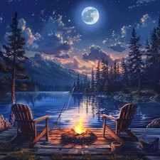 Landscape Paint by Numbers Kit for Adults Beginner,Easy Adult Paint by Number