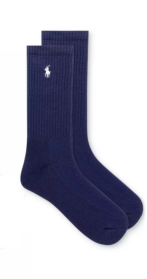 Ralph Lauren Polo L9334 Mujer Azul Marino Sólido Crew Calcetines Talla 9-11 Foto 2 de 3