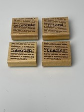 Stampin' Up "Lexicon of Love" Wood Mount Stamp Set Definitions 4-Piece
