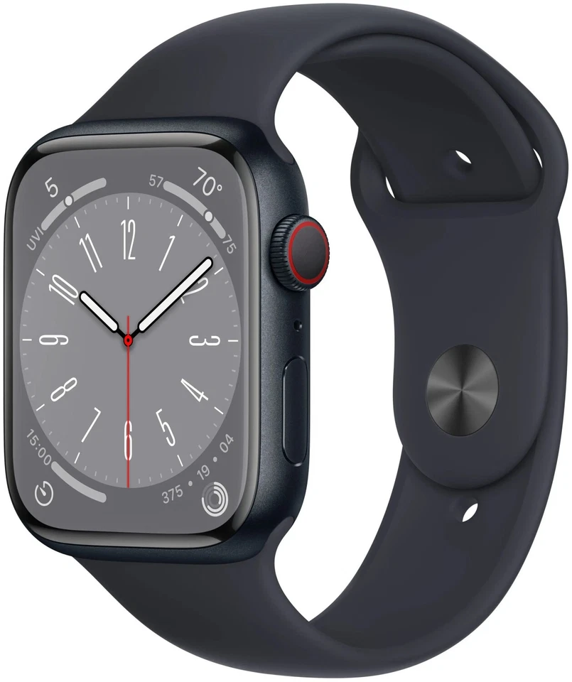 Apple Watch 8 (GPS+Cellular) Midnight Alu 45mm, Midnight Sp. Band, A2775