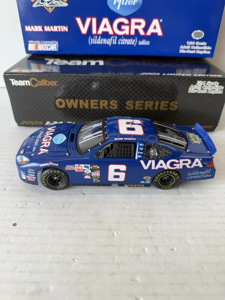 РЕДКАЯ МАРК МАРТИН 2005 VIAGRA СИНИЙ 1/24 КОМАНДЫ КАЛИБРА ВЛАДЕЛЬЦА ЛИТОЙ FORD TAURUS - Изображение 2 из 4