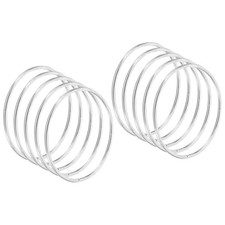 20 Pcs 2.6 Inch Dream Catcher Rings Metal Macrame Wreath Silver Tone