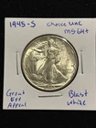 1945-S Walking Liberty Half Dollar 50c Choice UNC GEM 💎 Blast White BU