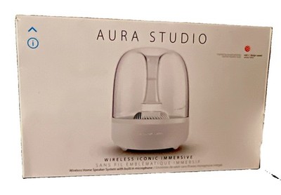 Harman Kardon Aura Studio White Wireless Speaker w/ Bluetooth USB Wired Phone