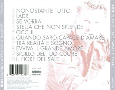 RON QUANDO SARÒ CAPACE D'AMARE NEW CD