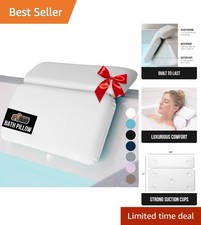 2-Panel Foam Bath Pillow for Superior Neck and Back Support - Ideal for Any Tub