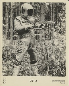 UFO Gerry Anderson 1970s Sci Fi Original 8x10 Photo Alien Invader holding weapon